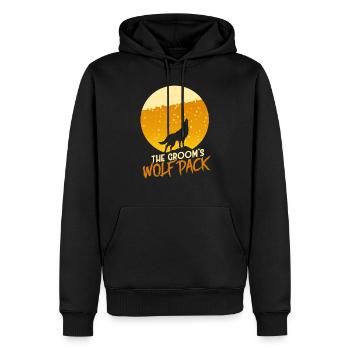 Der Wolfsrudel des Bräutigams - Männer Premium Bio Hoodie - Schwarz - Vorne - Nico (187cm)