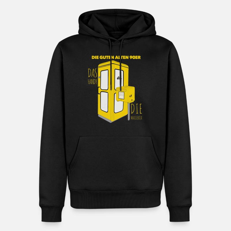 Les bons vieux 90's - Sweat à capuche Premium bio Homme - noir