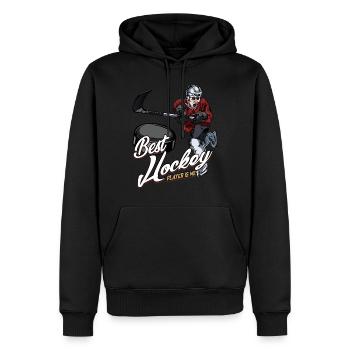 Best Ice Hockey Player | Eishockey Geschenkidee - Männer Premium Bio Hoodie - Schwarz - Vorne - Nico (187cm)