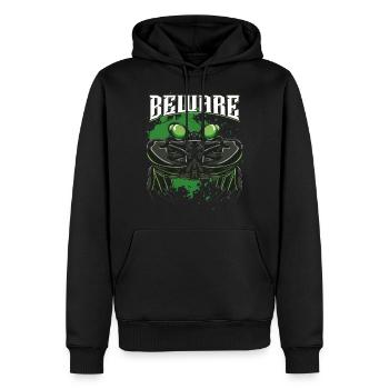 Krabbe - Männer Premium Bio Hoodie - Schwarz - Vorne - Nico (187cm)