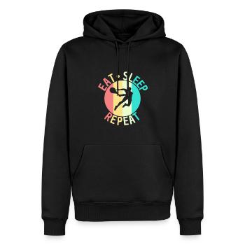 Tennis tennis club club cadeau - Sweat à capuche Premium bio Homme - noir - Devant - Nico (187cm)