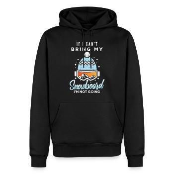 snowboard - Sweat à capuche Premium bio Homme - noir - Devant - Nico (187cm)