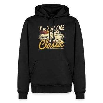 Retro Geburtstag Automobile I'm Not Old Geschenk - Männer Premium Bio Hoodie - Schwarz - Vorne - Nico (187cm)