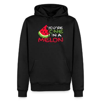 Wassermelone Watermelon Saftig Sommer Geschenk - Männer Premium Bio Hoodie - Schwarz - Vorne - Nico (187cm)