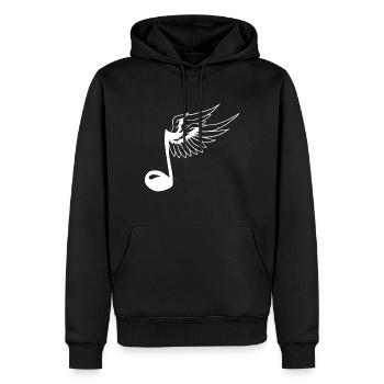 Schöne Note mit Flügeln Musik Symbol Geschenk - Männer Premium Bio Hoodie - Schwarz - Vorne - Nico (187cm)