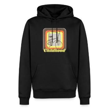 Enfance - vélo Bonanza - Sweat à capuche Premium bio Homme - noir - Devant - Nico (187cm)