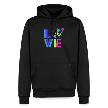 20184525 - Men’s Premium Organic Hoodie - black - Front - Nico (187cm)