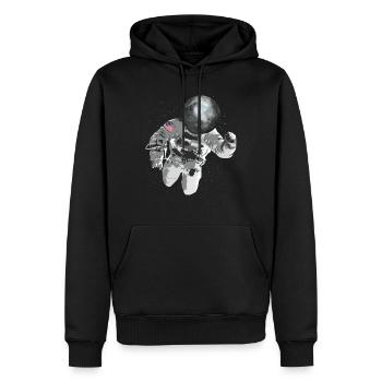 Astronaut universe moon - Men’s Premium Organic Hoodie - black - Front - Nico (187cm)
