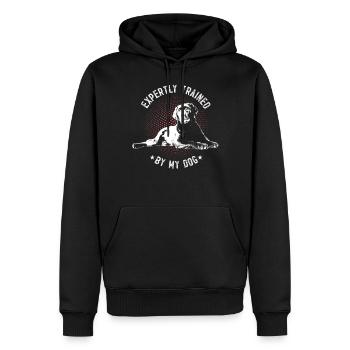 Labrador Retriever Funny Gift Shirt - Men’s Premium Organic Hoodie - black - Front - Nico (187cm)