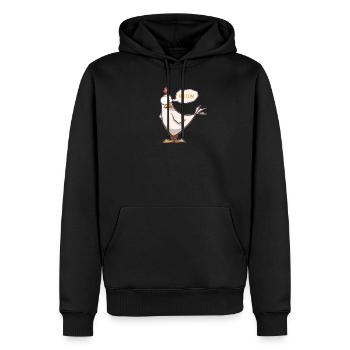 Meow Chicken - Männer Premium Bio Hoodie - Schwarz - Vorne - Nico (187cm)