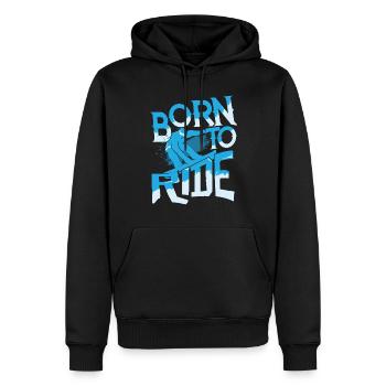 Snowboard Ski Montagne Patin à neige - Sweat à capuche Premium bio Homme - noir - Devant - Nico (187cm)