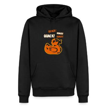 Canard canard cadeau oiseau canard - Sweat à capuche Premium bio Homme - noir - Devant - Nico (187cm)