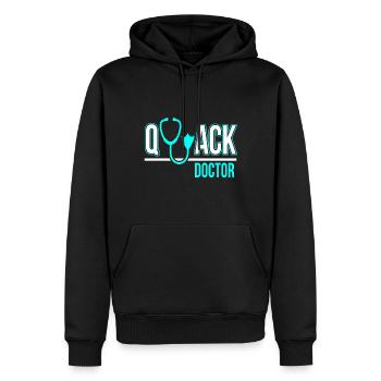 duck - Men’s Premium Organic Hoodie - black - Front - Nico (187cm)