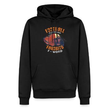 Le football est ma deuxième conception préférée de F-Word - Sweat à capuche Premium bio Homme - noir - Devant - Nico (187cm)