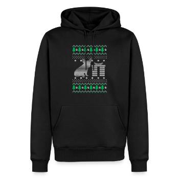 French Bulldog Ugly Christmas Dog - Men’s Premium Organic Hoodie - black - Front - Nico (187cm)