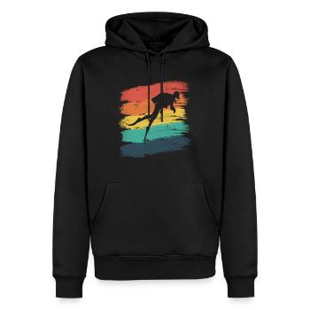 Taucher tauchen Streifen bunt - Männer Premium Bio Hoodie - Schwarz - Vorne - Nico (187cm)