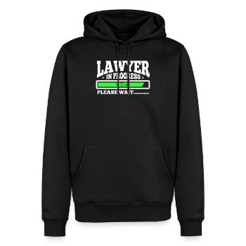 Lawyer in Work Funny Lawyer Student Gift - Men’s Premium Organic Hoodie - black - Front - Nico (187cm)