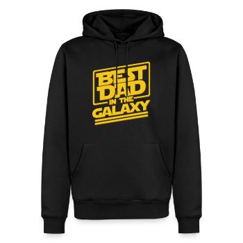 Bester Vater in der Galaxie - Männer Premium Bio Hoodie - Schwarz - Vorne - Nico (187cm)