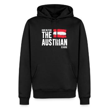 Österreich Österreicher - Männer Premium Bio Hoodie - Schwarz - Vorne - Nico (187cm)