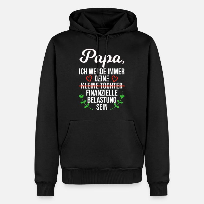 Pappa dotter säger ekonomisk börda present - Ekologisk premiumluvtröja herr - svart