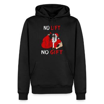 No Lift No Gift. Funny Christmas Tshirt Men - Men’s Premium Organic Hoodie - black - Front - Nico (187cm)