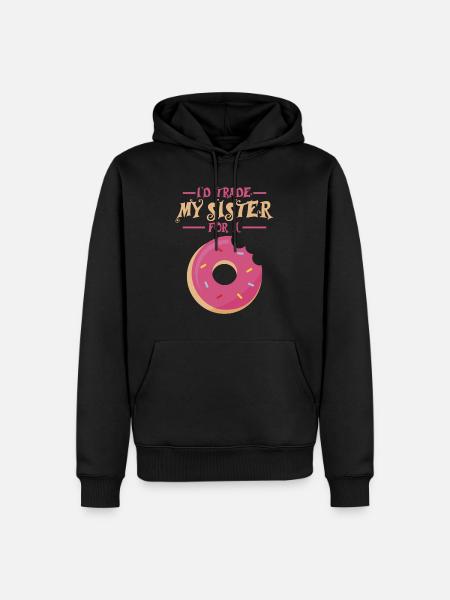 Sister vs Donut Gift - Men’s Premium Organic Hoodie - black