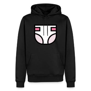 Couche très mignonne Idée cadeau - Sweat à capuche Premium bio Homme - noir - Devant - Nico (187cm)