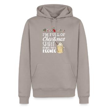 Ich bin voller Weihnachtsstimmung Oh, das ist es - Männer Premium Bio Hoodie - Taupe - Vorne - Nico (187cm)
