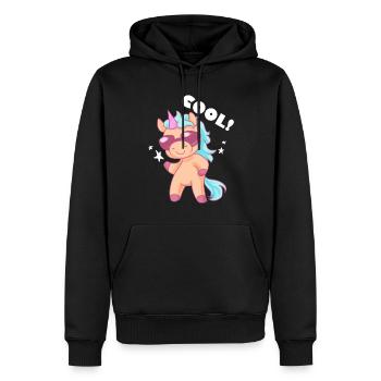 Cadeau Unity pour les fans de Licorne - Cool - Sweat à capuche Premium bio Homme - noir - Devant - Nico (187cm)