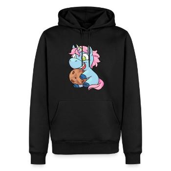 Vereinigungsgeschenk für Einhörner - Keks - Männer Premium Bio Hoodie - Schwarz - Vorne - Nico (187cm)