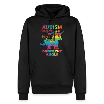 Autism Awareness Kids Autism Unicorn Distressed - Männer Premium Bio Hoodie - Schwarz - Vorne - Nico (187cm)