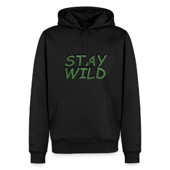Tshirt cool TAY WILD, imprimé animalier, motif crocodile - Sweat à capuche Premium bio Homme - noir - Devant - Nico (187cm)