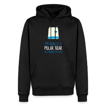 Ich bin wirklich ein Eisbär - Männer Premium Bio Hoodie - Schwarz - Vorne - Nico (187cm)
