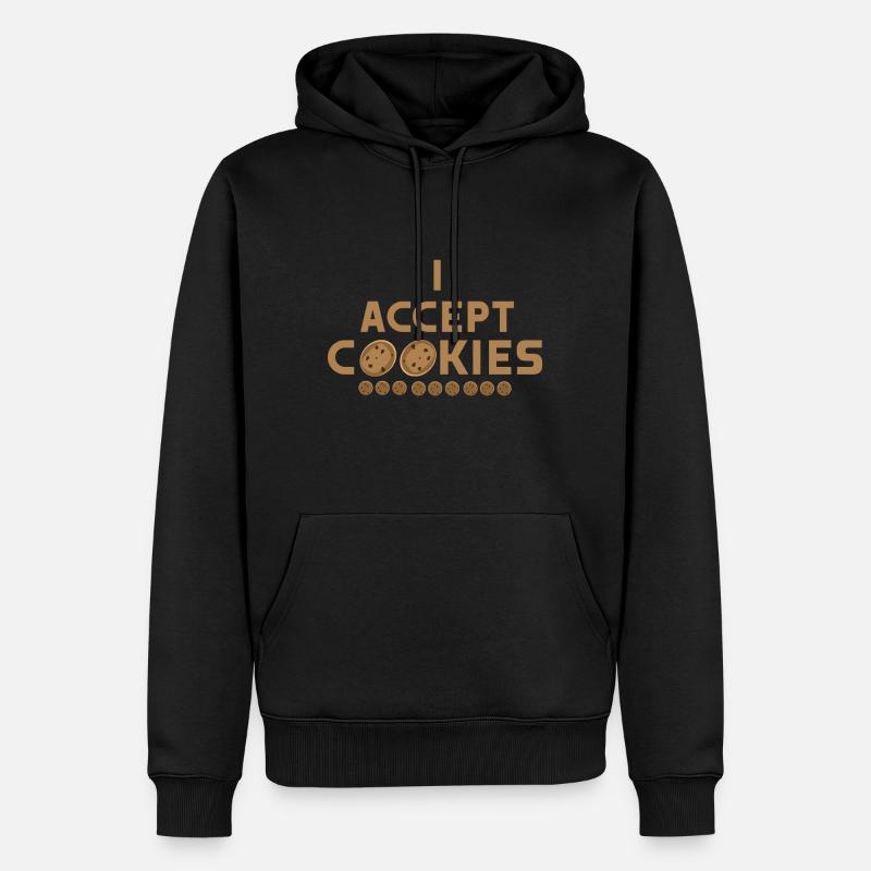 Accepter le cookie - Sweat à capuche Premium bio Homme - noir