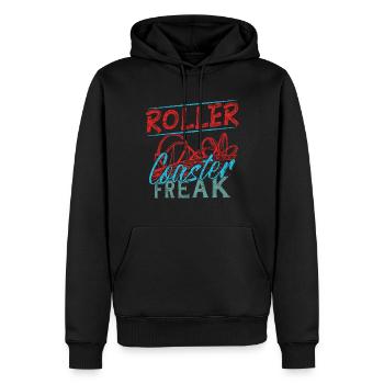 Achterbahn - Männer Premium Bio Hoodie - Schwarz - Vorne - Nico (187cm)