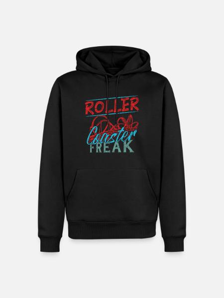 Achterbahn - Männer Premium Bio Hoodie - Schwarz