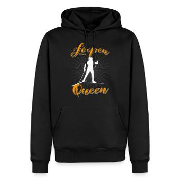Witziges Langlauf Wintersport Loipe Ski Geschenk - Männer Premium Bio Hoodie - Schwarz - Vorne - Nico (187cm)