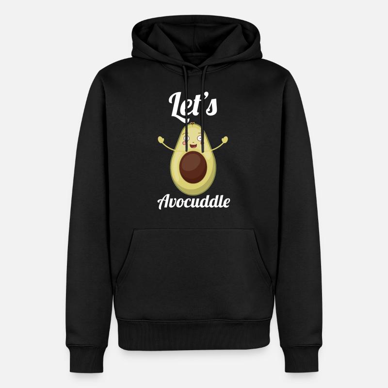 Avocado - Männer Premium Bio Hoodie - Schwarz