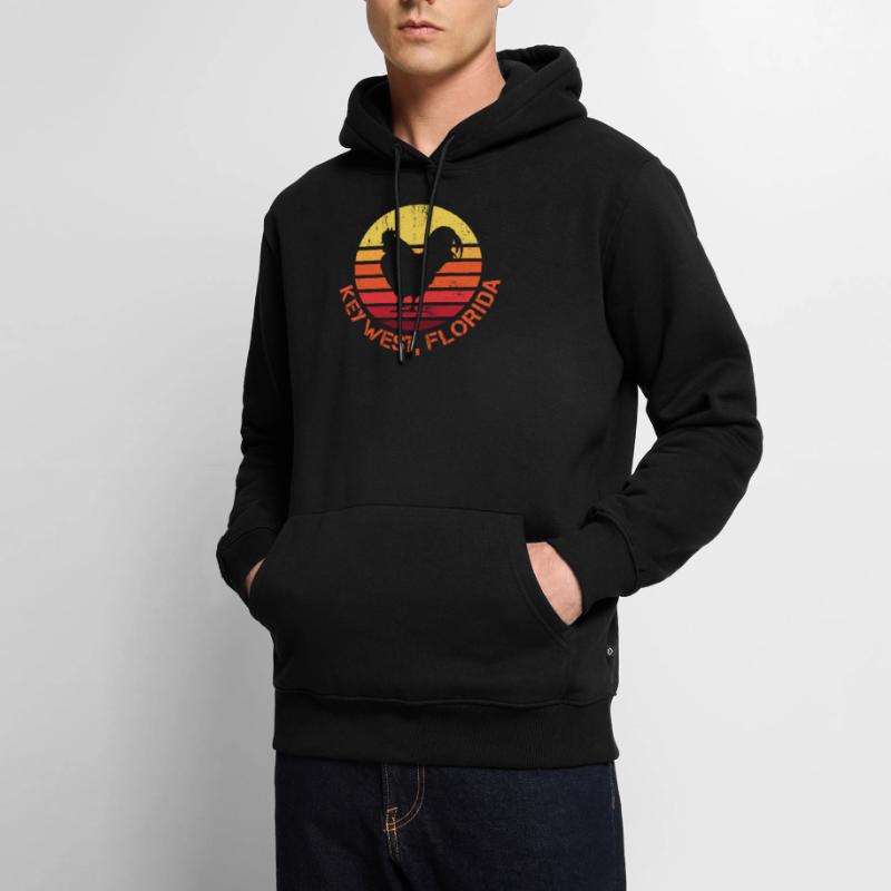 Retro beunruhigtes Key West Florida Chicken Gift oder Männer Premium Bio Hoodie