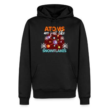 Weihnachtsatomwissenschafts-Chemikerschneeflocken - Männer Premium Bio Hoodie - Schwarz - Vorne - Nico (187cm)