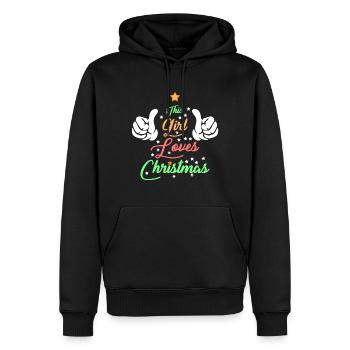Loves Christmas - Männer Premium Bio Hoodie - Schwarz - Vorne - Nico (187cm)
