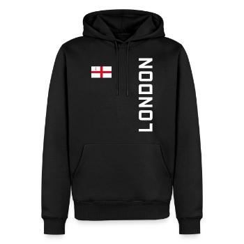 CHEMISE DE LONDON - Sweat à capuche Premium bio Homme - noir - Devant - Nico (187cm)