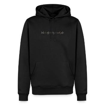 Bücher Kaffee Hunde Soziale Gerechtigkeit Frauen - Männer Premium Bio Hoodie - Schwarz - Vorne - Nico (187cm)