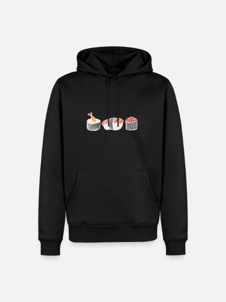 Sushi - Männer Premium Bio Hoodie - Schwarz