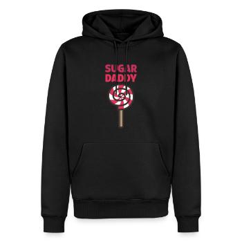 sugar daddy - Männer Premium Bio Hoodie - Schwarz - Vorne - Nico (187cm)