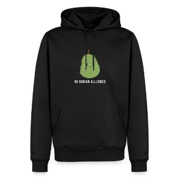 Aucun durian autorisé - Sweat à capuche Premium bio Homme - noir - Devant - Nico (187cm)