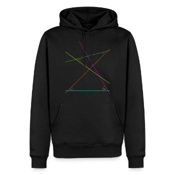 Science Neon Angle Geometry Mathematics - Men’s Premium Organic Hoodie - black - Front - Nico (187cm)