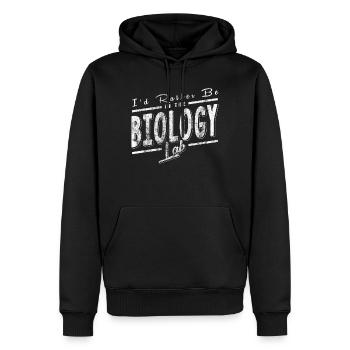 Biology Lab - Männer Premium Bio Hoodie - Schwarz - Vorne - Nico (187cm)