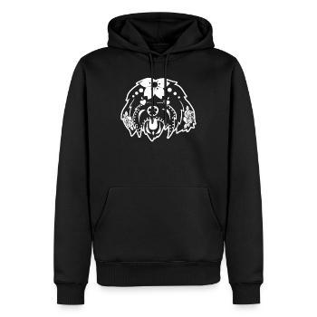 Maltesisches Pudel-T-Shirt Sugar Skulls Tag der Toten - Männer Premium Bio Hoodie - Schwarz - Vorne - Nico (187cm)