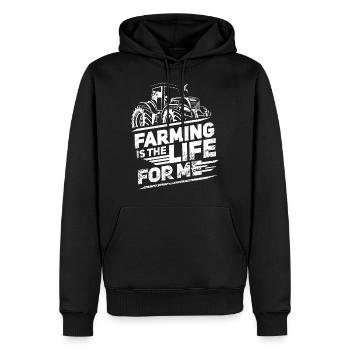 Farmer farmer - Men’s Premium Organic Hoodie - black - Front - Nico (187cm)